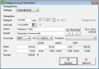 Einfach Belegdaten abtippen oder aus Vorlage holen, buchen - Lohnkostenanteile können gleich hier ganz einfach ausgewiesen werden! Und stehen in Umlage- und Hausgeldabrechnungen für Bescheinigungen zur Verfügung!